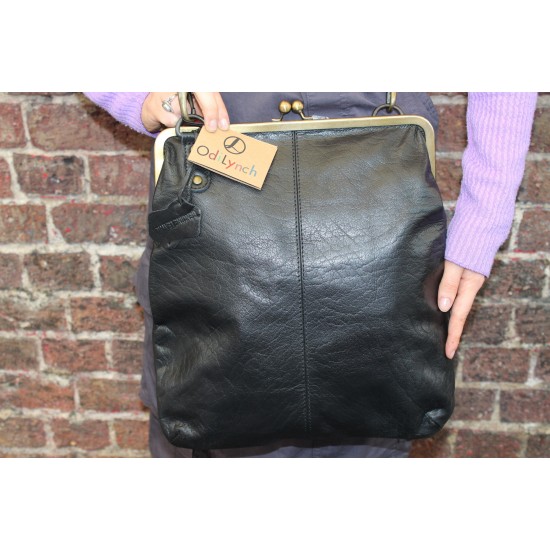 Malaga Large Clipframe Bag Black